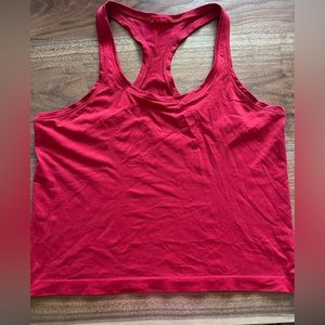 EUC Lululemon Swiftly Tech Racerback Tank Top 2.0 Race Length in Dark red